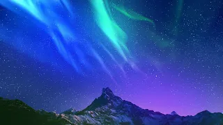 Relaxing  Piano Sleep Music, Sleep with Northern Lights, Improves sleep quality