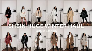 SHEIN Huge Winter Haul | Lot's of coats, jumper dresses and knitted co ord | {FAITHINFASHION} AD