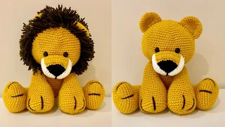 How to Crochet lion toy/ crochet lion or lioness/ lion Amigurumi /  Crochet lion Written pattern