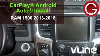 RAM 1500 2500 3500 2013 2014 2015 2016 2017 2018 VLine VL2 install for Apple CarPlay® Android Auto®