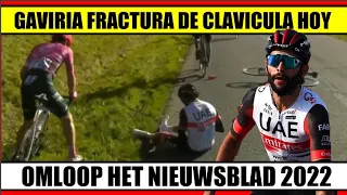 Fernando GAVIRIA 😭 CAIDA BRUTAL FRACTURA 🔥 OMLOOP Het Nieuwsblad 2022 RESUMEN  NARVAEZ ASI LE FUE