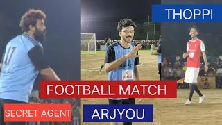 തൊപ്പിയും arjyou ഫുട്ബോൾ മാച്ച് കാണാം| Thoppi ഫുട്ബോൾ Match #thoppi