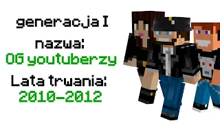 Podzieliłem Minecraftowych YouTuberów na Generacje