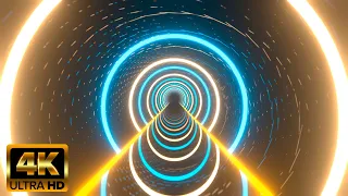 ULTRA HIGH Definition Calm 4K twist Neon Tunnel Screensaver loop VJ