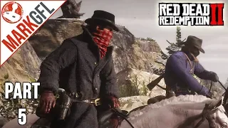 Let's Play Red Dead Redemption 2 - Part 5 (Tutorial) Train Robbery goes Wrong!