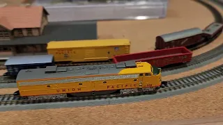 Marklin 88627 88626 Union Pacific E8A - E8B Test Run at z.scale.hobo 01.13.2023