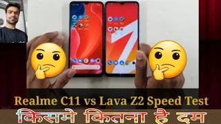 Lava Z2 vs Realme C11 Speed Test comparison