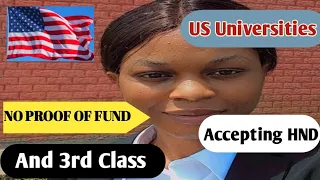 TOP US UNIVERSITY ACCEPTING HND AND 3RD CLASS FOR MASTERS