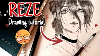How to Draw Reze from Chainsaw Man Anime : Step by Step Tutorial ✍🏻 🇯🇵