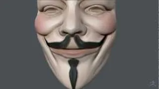 Zbrush Sculpting Polypaint - V for Vendetta Mask