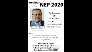 Webinar on NEP 2020