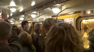 Ride on the St.Petersburg metro from Ploshad Lenina station