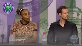 Andy Murray & Serena Williams Second Round Mixed Doubles Press Conference Wimbledon 2019