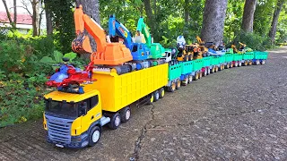 Mobil Truk Tronton Panjang Penuh Mobil Dump Truck, Excavator, Truk Molen, Pesawat, Kereta