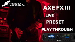 FREE PRESET! Axe Fx 3 Live Preset Play Through and Tutorial
