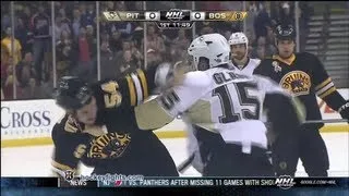 Tanner Glass vs Adam McQuaid Apr 20, 2013