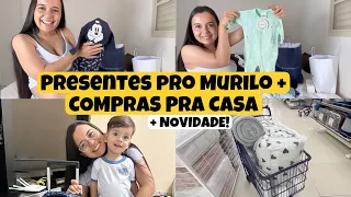 VOLTAMOS COM NOVIDADE!!! ABRINDO PRESENTES DO MURILO + COMPRAS PARA O LAR