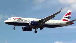 British Airways Airbus 320WL G-EUYO Landing London Heathrow 27L
