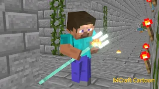 Minecraft Cartoon : Unforgettable camping day (full movie).