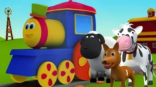 Bob el tren | Visita a la granja | Video educativo para niños | Bob Train Farm Song | Farm Visit