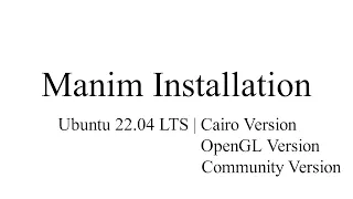 Manim Tutorial | How to Install Manim on Linux/Ubuntu 22.04 LTS