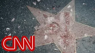 Trump's Hollywood star destroyed