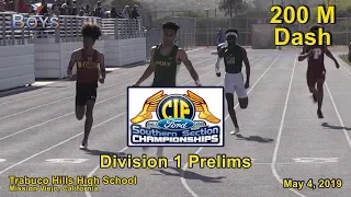 2019 TF - CIF-ss Prelims (D1) - 200 (Boys, All Heats)