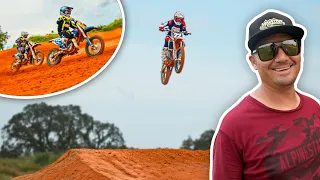 Working On Teaching My Kids How To Correctly Ride Supercross | It’s No Joke!