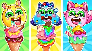 Yes Yes! Colorful Ice Cream ❄️🍧 Yummy Ice Cream Song🏎️🚙🚗🚑 +More Nursery Rhymes by Toddler Cars