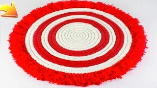 DIY, super easy door mat idea, doormat making at home with old clothes, paydan banane ka tarika