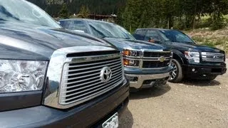 2013 Toyota Tundra takes on Ford, Chevy & the Ike Gauntlet Mashup Towing Test ( Episode 1 )