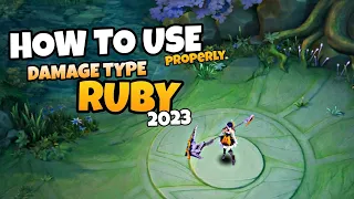 HOW TO USE DAMAGE RUBY IN MOBILE LEGENDS | RUBY SHORT TUTORIAL 2023 | EP. 3 | By: ikanji | I'M BACK!