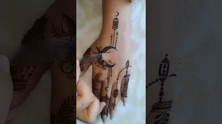 Ramadan Chand Moon Mehndi Henna Design🤎Easy Unique Ramadan eid Floral Moon Chand Henna #ramadan #eid