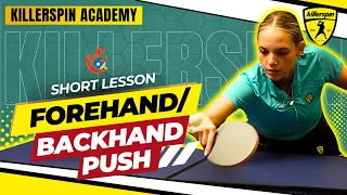 Forehand & Backhand Push Attack: Table Tennis Skills Unleashed! | Killerspin Skill Academy