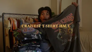 my craziest and most rare vintage t-shirt haul ever..