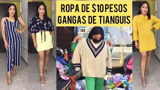 Ropa de $10 pesos del tianguis 😍 nos fuimos a buscar gangas en la paca