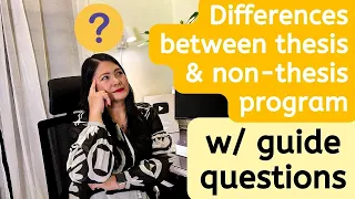 Differences between thesis & non-thesis program | Master’s degree