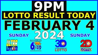 9pm Lotto Result Today February 4 2024 (Sunday)