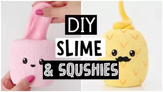MAKING 4 AMAZING DIY SLIMES & SQUISHIES - Testing NO GLUE Fluffy Slime!