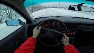 Audi 80 B4 1.9TD 55kw 1993 POV Drive -13°C