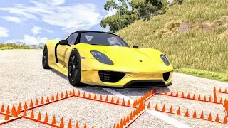 Massive Spike Strip Pileup Crashes #31 – BeamNG Drive | CrashBoomPunk