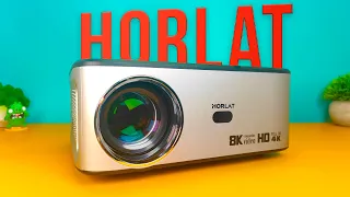 Крутой ПРОЕКТОР HORLAT T02 всего за 9000 рублей , 300 ДЮЙМОВ , 8K , 18000 Люмен! Обзор и Тесты .