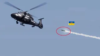 Scary moment! Russian Kamov KA-60 military transport helicopter shot down by Ukraine missile.