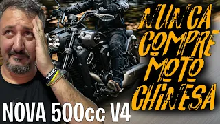 NUNCA MAIS COMPRE MOTOS CHINESAS, nova CUSTOM 500cc V4