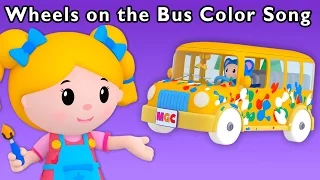 Messy Color Adventure | Wheels on the Bus Color Song + More | Mother Goose Club Phonics Songs