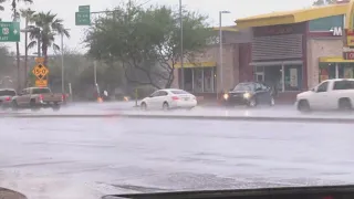 Fast-moving, heavy rainstorm hitting Phoenix