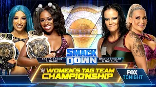 Sasha Banks & Naomi Vs Natalya & Shayna Baszler Campeonatos en Parejas -Smackdown 13/05/2022 Español