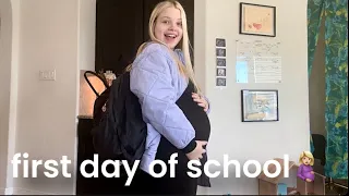 first day of school 7 months pregnant!