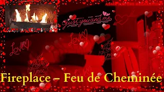 ROMANTIC FIREPLACE - FEU DE CHEMINÉE ROMANTIQUE #love #usa #noel #feudecheminée #iloveyou#jetaime