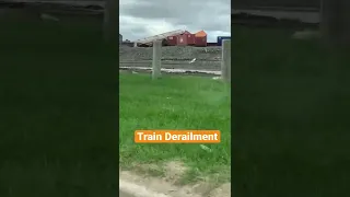 Intermodal Train Derailment At Winnipeg Mcphillips Yard (caught on camera)